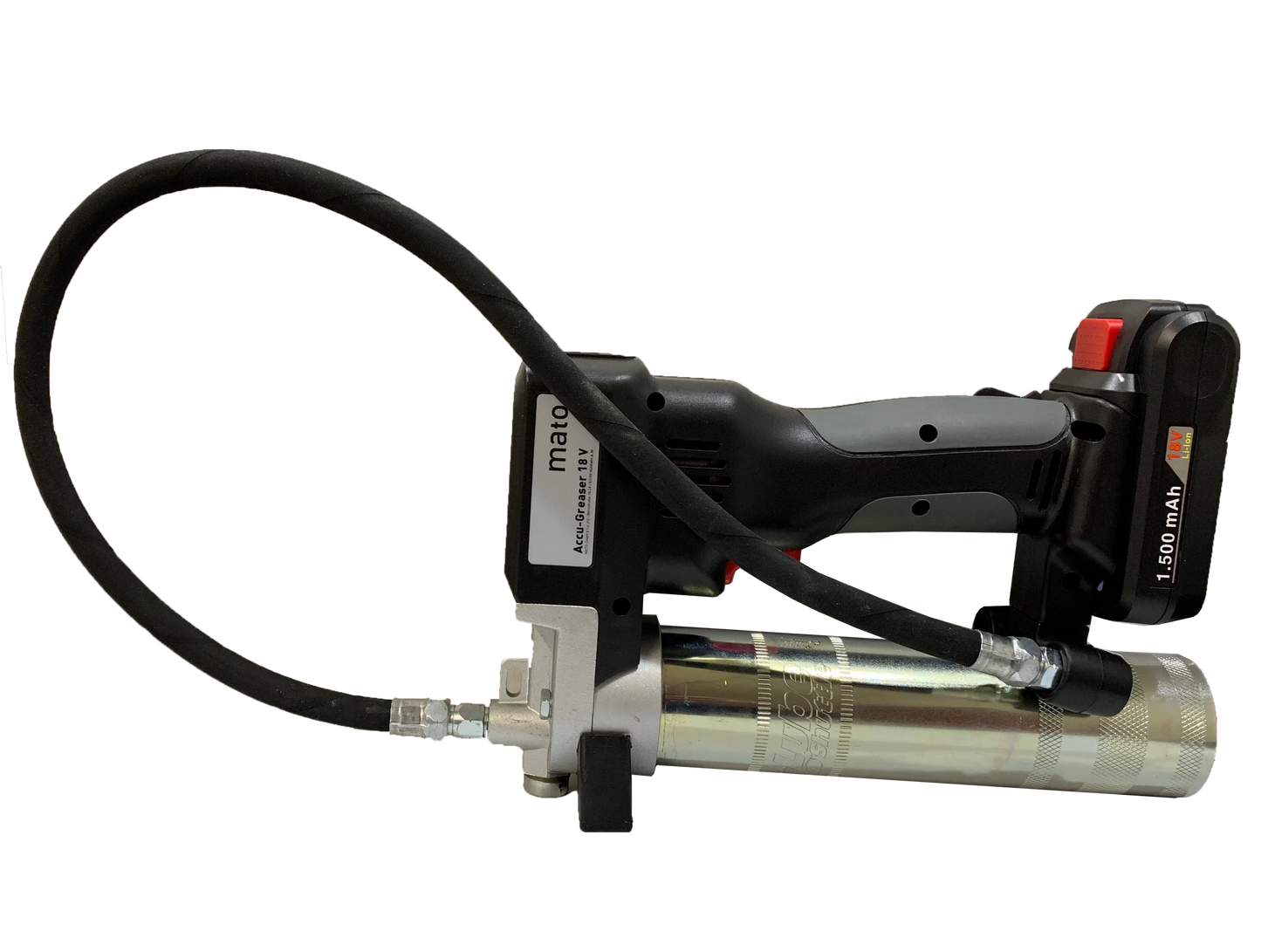 18V Lithium Ion AccuGreaser and adapter